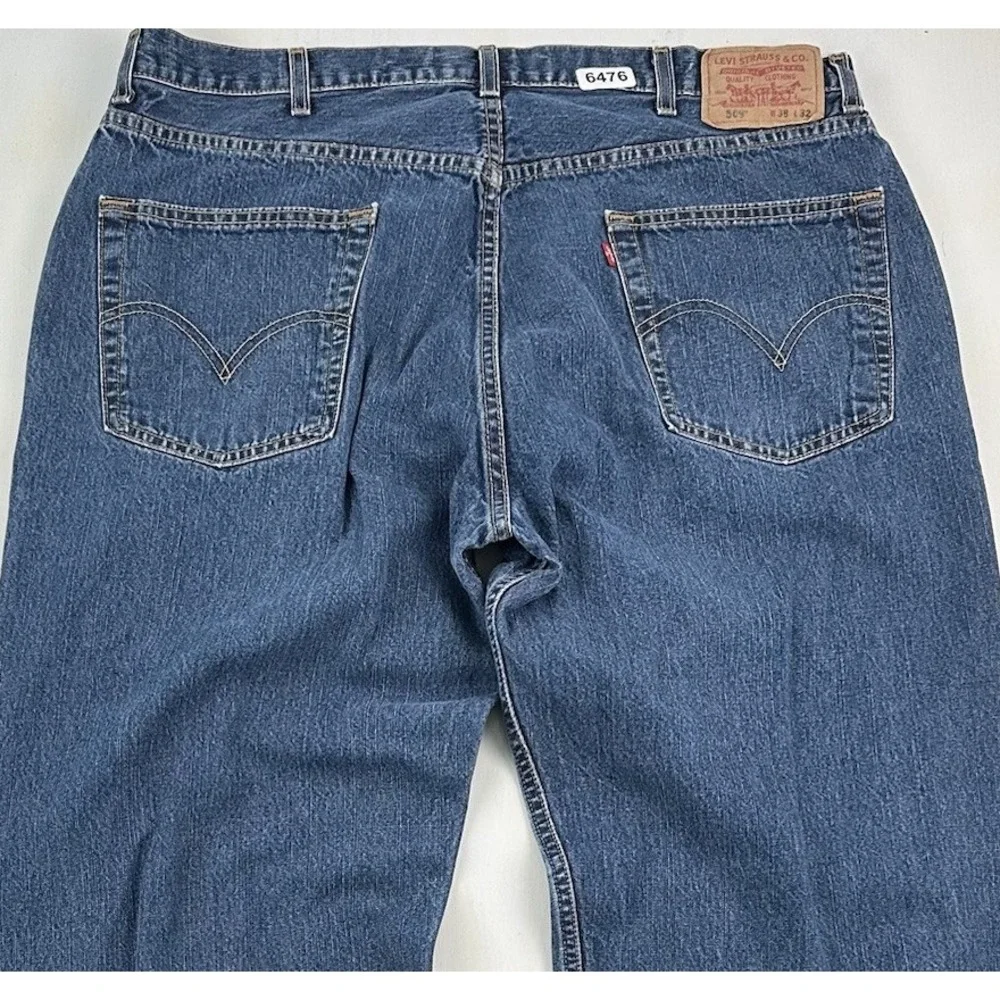 VTG Y2K Levi's 569 Loose Straight Jeans Men 38x32 Blue Baggy Medium Wash Skater